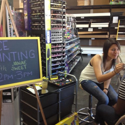 Face Painting Workshop at Jerry's Artarama of Deerfield Beach, FL