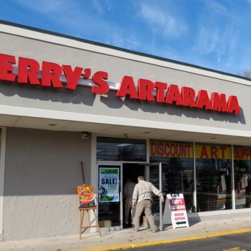The Exterior of Jerry's Artarama Art Supply Store in Lawrenceville, NJ