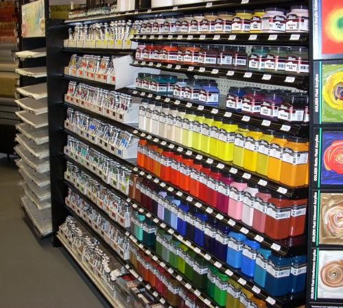 Picture of Paints in Jerry's Artarama Art Supply Store in Norwalk, CT