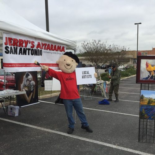 Jerry's Artarama of San Antonio, TX's Tent at a Local Street Fair