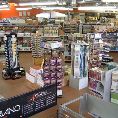 Interior View of Art Supplies in Jerry's Artarama Retail Store in Tempe, AZ